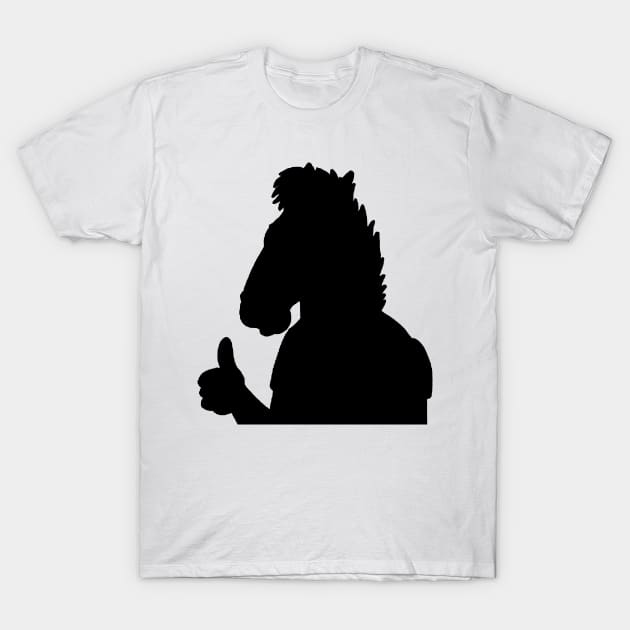 Bojack silhouette T-Shirt by Medium_well_rare